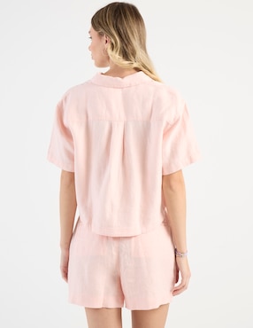 Camisa Athleta manga corta para mujer